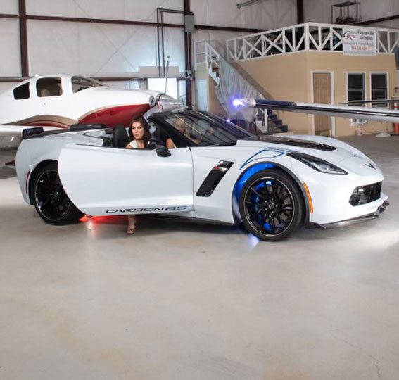 woman getting in white car